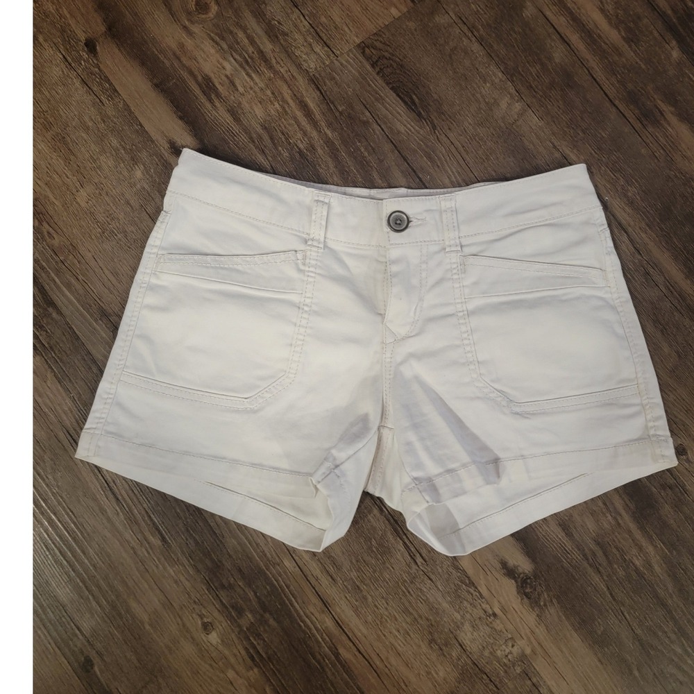 Unionbay Womens‎ White Utility Cargo Shorts Size 5 Low Rise Cotton Stretch